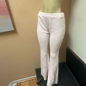Light Pink Knit Flared Lounge Pants